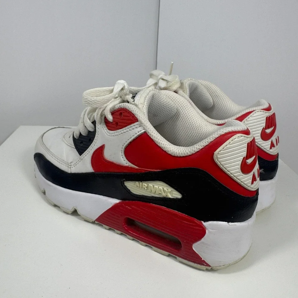 Nike Air Max 90 Leather PS Kids Size 4Y White Dusted Clay Sneakers 833414-107